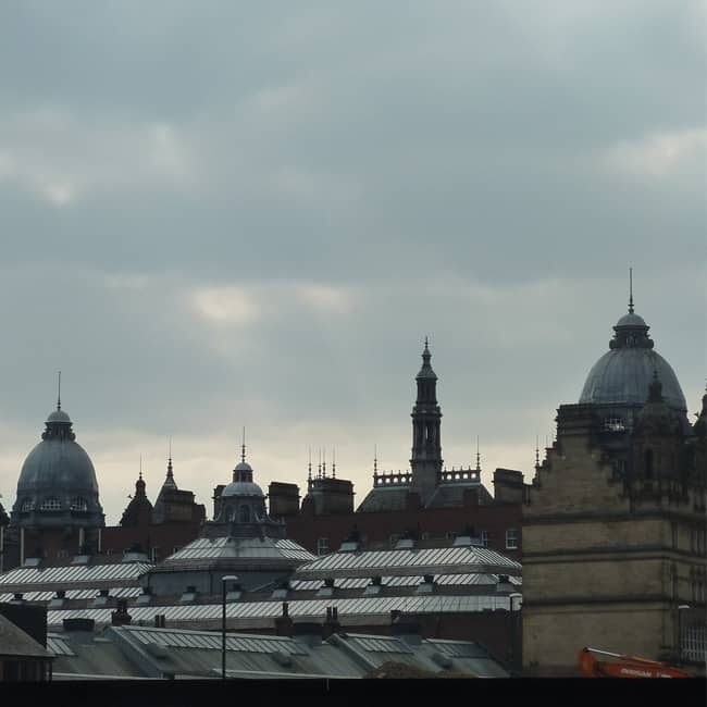 The skyline of Leeds city centre.