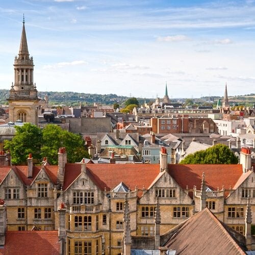 The view from St Mary the Virgin Church.