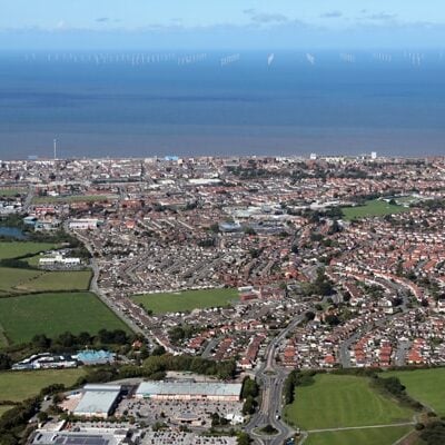 Aerial photograph of Rhyl in North Wales
