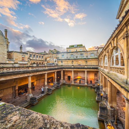 Roman baths in the city of Bath