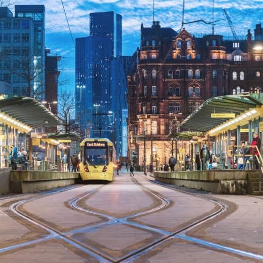 St. Peters Square in Manchester.