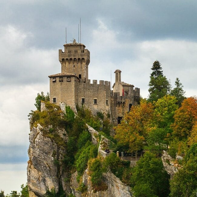Stirling Castle sitting on a mountain perch. In Stirling, Scotland