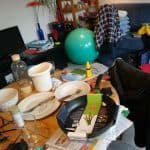 A photograph of an exceptionally messy room.