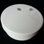 A close up image of a smoke alarm.