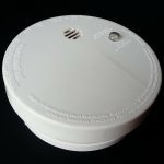 A close up image of a smoke alarm.